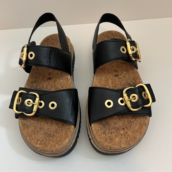 Gabor Black Chunky Slingback Sandals Size 36 - Picture 4 of 11